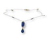 Lapis Necklace, Beaded Golden Necklace*