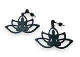 Black Laser cut Earrings/ Brass Earrings - Janine Design