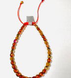 Adjustable Friendship Bracelet/6-8 MM Glass Friendship Bracelet/Faceted Bead Bracelet - Janine Design