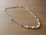 Pearl and Amethyst Necklace - Janine Design