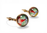 Floral Pattern earrings -leverbacks