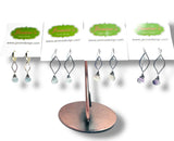 Fluorite Gemstone Marquise Earrings* - Janine Design