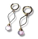 Fluorite Gemstone Marquise Earrings* - Janine Design
