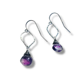 Fluorite Gemstone Marquise Earrings* - Janine Design