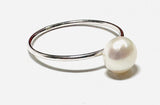 Freshwater Pearl Ring Size 8 -side view