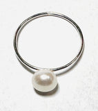 Freshwater Pearl Ring Size 8 -top view
