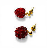 Fun Fruit Earrings - Raspberries 