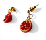 Fun Fruit Earrings - pomegranates