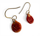 Fun Fruit Earrings - pomegranates hooks