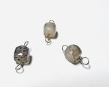 Tiny Gemstone Connectors-Gold Filled Gemstone Connector- Permanent Jewelry Connector- Wire Wrapped Connector - Janine Design