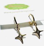 Star Huggie Hoops, Gold Filled Earrings, Hoops - Janine Design