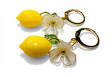 Fun Fruit Earrings -Lemon Hoops