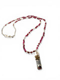 Garnet And Gold Star Necklace - gold fill