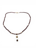 Garnet And Gold Star Necklace - Janine Design