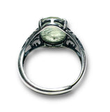 Gemstone Adjustable Filigree Ring - back view of ring