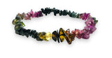 Gemstone Chip Stretch Bracelet - tourmaline