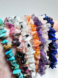 Gemstone Chip Stretch Bracelets-assorted colors