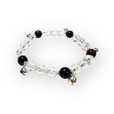 Gemstone and Bells Bracelet -quartz beads