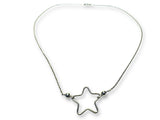 Star-shaped pendant necklace on a white background. Gold Fill Star Necklace.