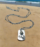 Hematite Tag Necklace - Janine Design