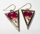 Real Flower Earrings Gold Fill Earwires - Janine Design