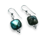 Genuine Labradorite Silver Earrings, Labradorite - Janine Design
