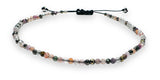 Dainty Gemstone Beaded Bracelet, Nylon Bracelet, Adjustable Bracelet - Janine Design