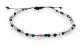 Dainty Gemstone Beaded Bracelet, Nylon Bracelet, Adjustable Bracelet - Janine Design