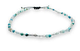 Dainty Gemstone Beaded Bracelet, Nylon Bracelet, Adjustable Bracelet - Janine Design