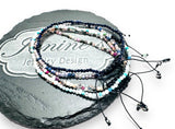 Dainty Gemstone Beaded Bracelet, Nylon Bracelet, Adjustable Bracelet - Janine Design
