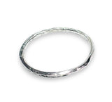 Silver Band, Hammered Silver Band Ring, Silver Texture Ring, Silver Ring/Simple Stacking Ring - Janine Design