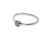 Silver Band, Hammered Silver Band Ring, Silver Texture Ring, Silver Ring/Simple Stacking Ring - Janine Design