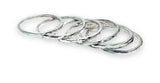Silver Band, Hammered Silver Band Ring, Silver Texture Ring, Silver Ring/Simple Stacking Ring - Janine Design
