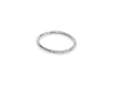 Silver Band, Hammered Silver Band Ring, Silver Texture Ring, Silver Ring/Simple Stacking Ring - Janine Design
