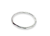 Silver Band, Hammered Silver Band Ring, Silver Texture Ring, Silver Ring/Simple Stacking Ring - Janine Design