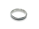 Silver Band, Hammered Silver Band Ring, Silver Texture Ring, Silver Ring/Simple Stacking Ring - Janine Design