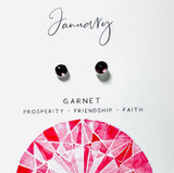 Birthstone Studs, Silver Studs, Genuine Gemstone Studs, birthday Gifts - Janine Design