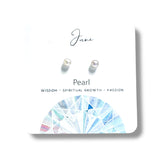 Birthstone Studs, Silver Studs, Genuine Gemstone Studs, birthday Gifts - Janine Design