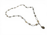 Labradorite Link Chain Necklace - silver 