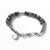 Beaded Labradorite Silver Bracelet - Janine Design