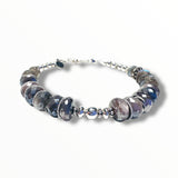 Beaded Labradorite Silver Bracelet - Janine Design