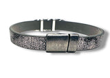 Men’s/Unisex, Leather Magnet Bracelet, Band Bracelet - Janine Design