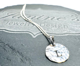 Initial Necklace , Sterling Silver Necklace, Letter Necklace, Family Necklace - Janine Design