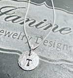 Sterling Silver Initial Necklace - Janine Design