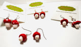 Little Mushroom Earrings/Clay Earrings/ Forest Earrings - Janine Design