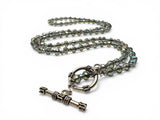 Long layering Toggle Lariat - close up of toggle
