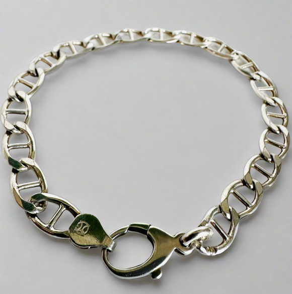 Silver Bracelet, Mariners Chain Bracelet - Janine Design