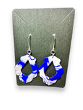 Polymer Clay Earrings/ Affordable Gifts -Marrakech design in blue and white