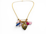 Multi Gemstone Charm Necklace