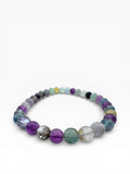 Gemstone and Nut Bead Stretch Bracelets - Janine Design